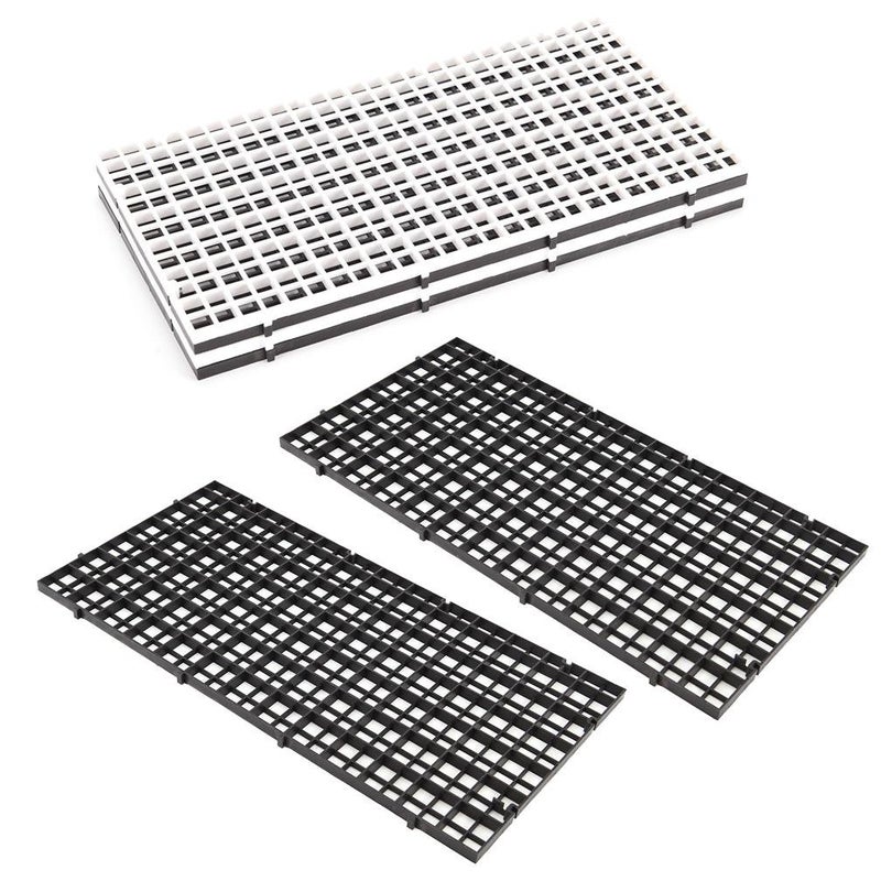 OBANGONG 6 Pcs Grid Divider Tray Egg Crate 11.8inch Louvre Aquarium Fish Tank Bottom Isolation - Image 1